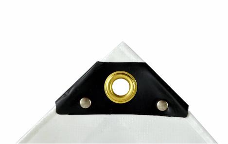 Preview: PVC-Abdeckplane B1 ca. 600 g/m², 8 x 10 m, weiß, schwer entflammbar